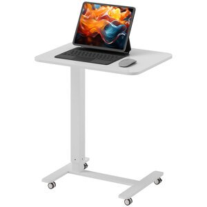 HOMCOM Výškově nastavitelný stolek na notebook 65 x 70-110 x 48 cm bílá
