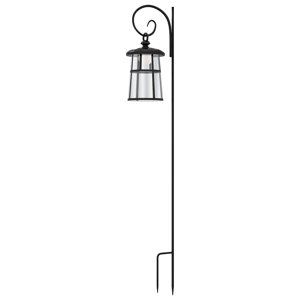 OUTSUNNY Solární zahradní lucerna 122 cm odnímatelné světelné těleso černá