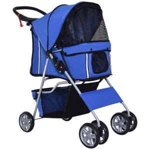 PAWHUT Kočárek pro psy do 10 Kg JOGGER skládací modrá