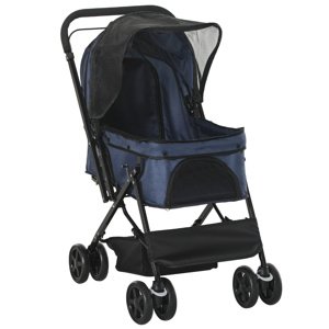 PAWHUT Kočárek pro psy do 10 Kg JOGGER skládací tmavě modrá