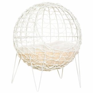 PAWHUT Pelíšek pro kočky GLOBE 45 x 45 x 57 cm bílá