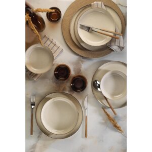 ASIR Porcelánová jídelní souprava (12 ks) béžová