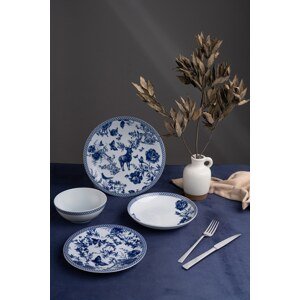 ASIR Porcelánová jídelní souprava (24 ks) modrá a bílá