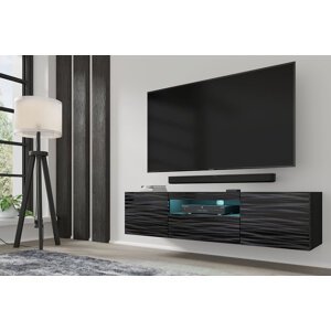 BIM Televizní stolek Aura 150 SAHARA/ČERNÝ s LED osvětlením
