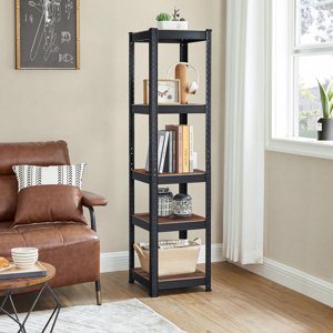 SONGMICS Regál s vysokou nosností industriální 150 x 37 cm, černý a ořech