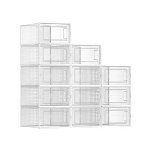 SONGMICS Úložné boxy stohovatelné transparentní 12 ks