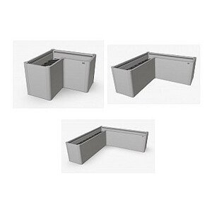 Biohort Truhlík Belvedere MIDI L 61 cm (stříbrná metalíza) 102 x 102 cm (7 krabic)