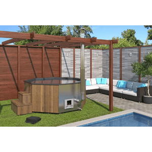 DEOKORK Dřevěná káď Hot tub DELUXE 240 XXL (1300L)