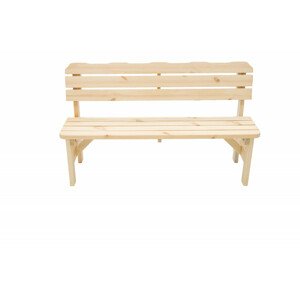 DEOKORK Masivní dřevěná zahradní lavice z borovice dřevo 32 mm (150 cm)