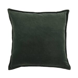 COTTON VELVET Polštář 45 x 45 cm - tm. zelená