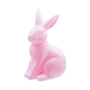 EASTER Svíčka lesklá zajíček 14 cm - růžová