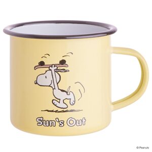 PEANUTS Hrnek smaltovaný "Sun´s Out" 380 ml - žlutá