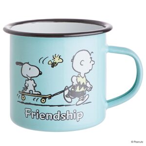 PEANUTS Hrnek smaltovaný "Friendship" 380 ml - modrá