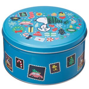 PEANUTS Dóza kulatá Snoopyho Vánoce 13,5 cm