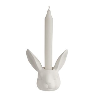 EASTER Svícen na dlouhou svíčku králíček - bílá