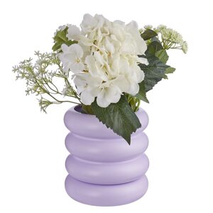 HOOP Květináč s miskou 14 cm - fialová