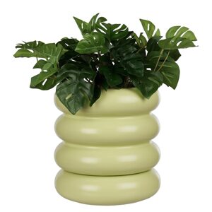 HOOP Květináč s talířem 14 cm - zelená