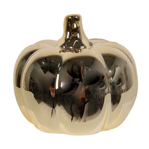 PUMPKIN Dýně porcelánová 9 cm - zlatá
