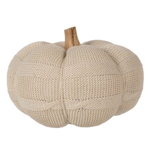 PUMPKIN Dýně látková 14 cm - béžová