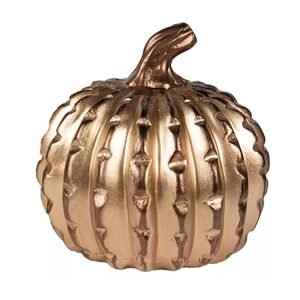 PUMPKIN Dýně keramická 14 cm - zlatá