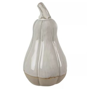 PUMPKIN Dýně porcelánová hruška 18 cm - béžová