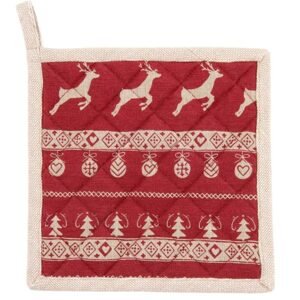 NORDIC CHRISTMAS Chňapka 20 x 20 cm - červená