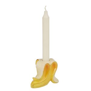 BANANA Svícen na dlouhou svíčku - žlutá