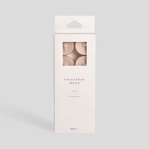 HOME & YOU Sada čajových svíček se sojovým voskem "Fig & Cedar Wood" 10 ks