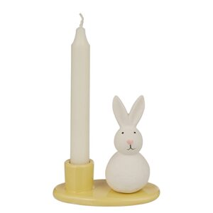 EASTER Svícen na dlouhou svíčku králíček - žlutá