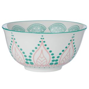 ORNAMENTS Miska 520 ml - růžová/zelená