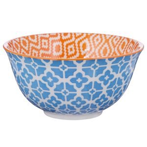 ORNAMENTS Miska 520 ml - modrá/oranžová