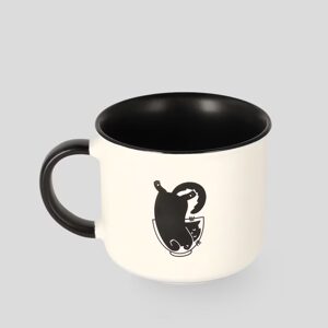 HOME & YOU Hrnek kočka v míse 250 ml - bílá