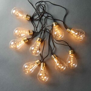 BULB LIGHTS Světelný řetěz žárovky 10 světel - černá