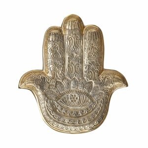 HAMSA Dekorační podnos 20 cm - zlatá