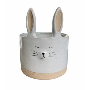 BUNNY Květináč 13 cm - krémová